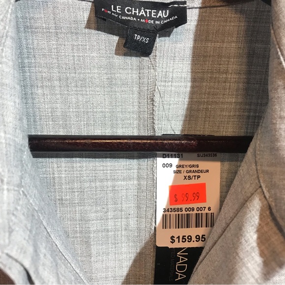 👗Le Chateau NWT Dress Sleeveless Dress Gray XS - Picture 10 of 12